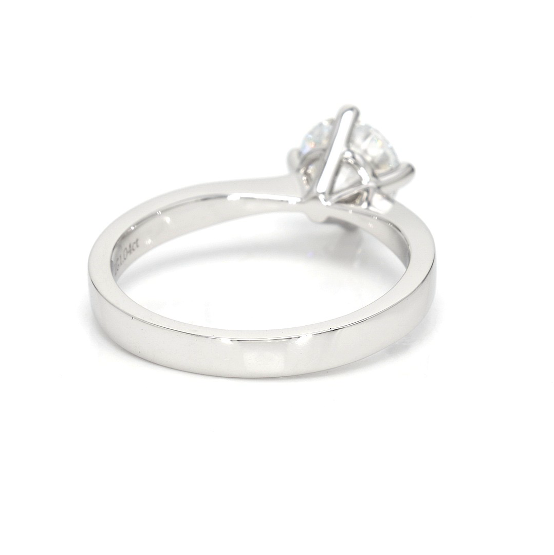 1.04ct Miel Size 6.5 White Frame 6