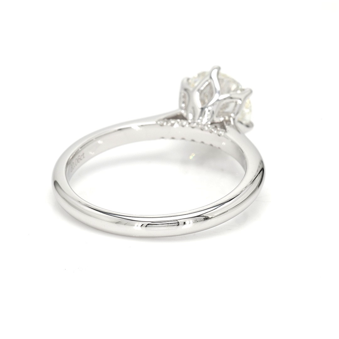 18K 1.5ct Round  Shaped Audrey Ring White Frame 6