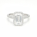 18K 2.59ct Emerald Halo Ring