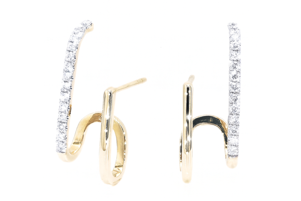 Diamond Bar Hoops