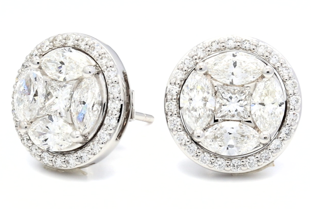 Illusion Earrings with Halo