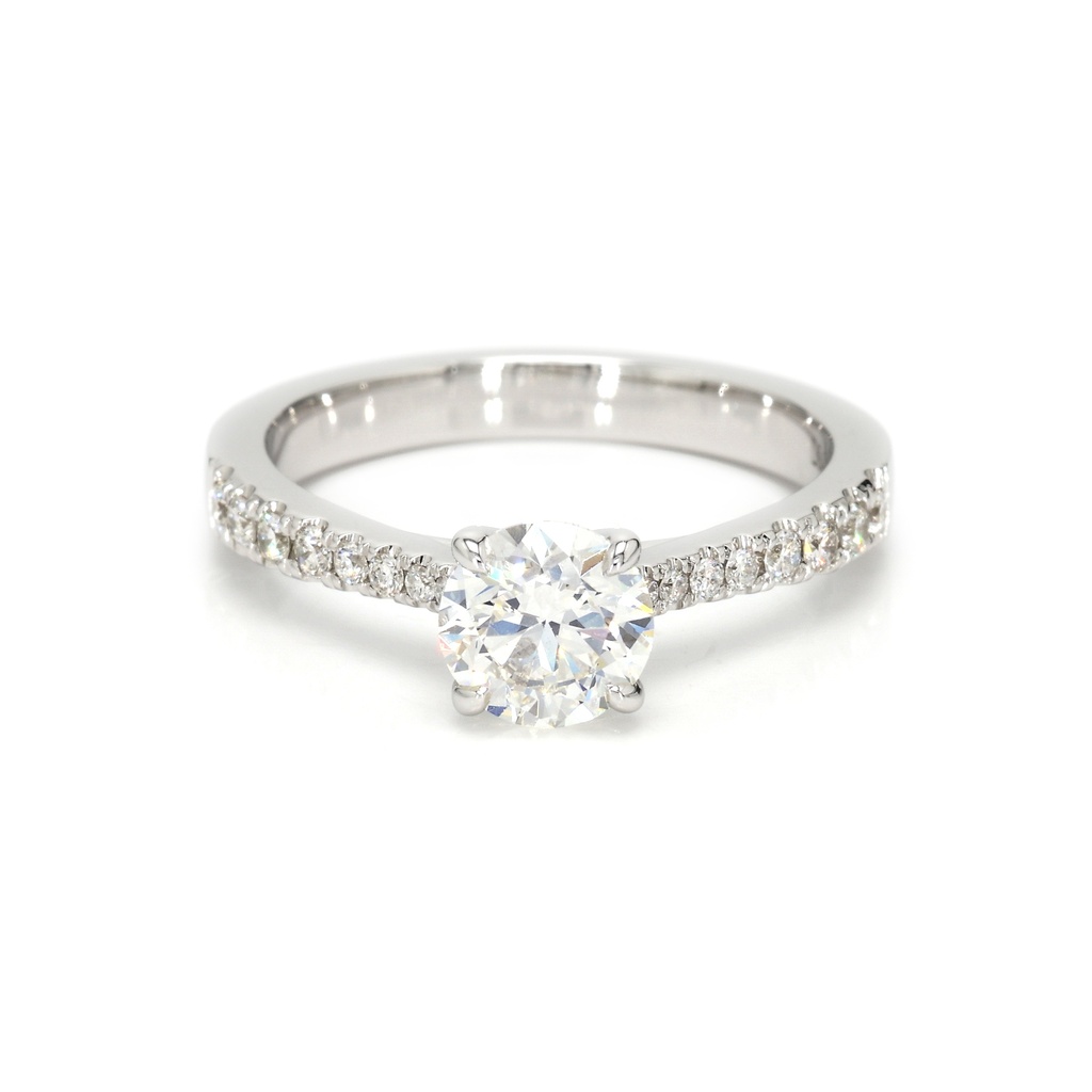 14K 0.9ct Round Shaped Celine Ring